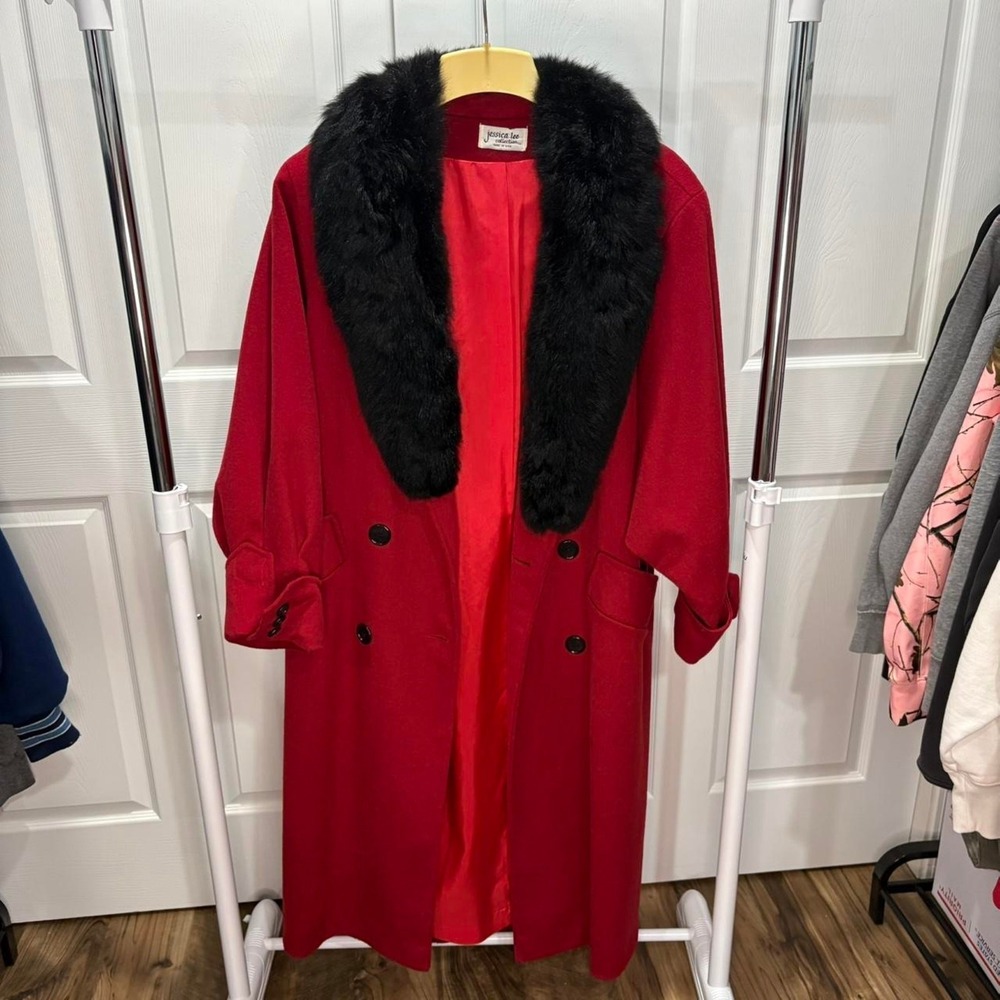 True Vintage 80s Jessica Lee Wool Winter Coat